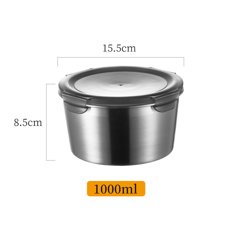 304 stainless steel food container with leak-proof lid