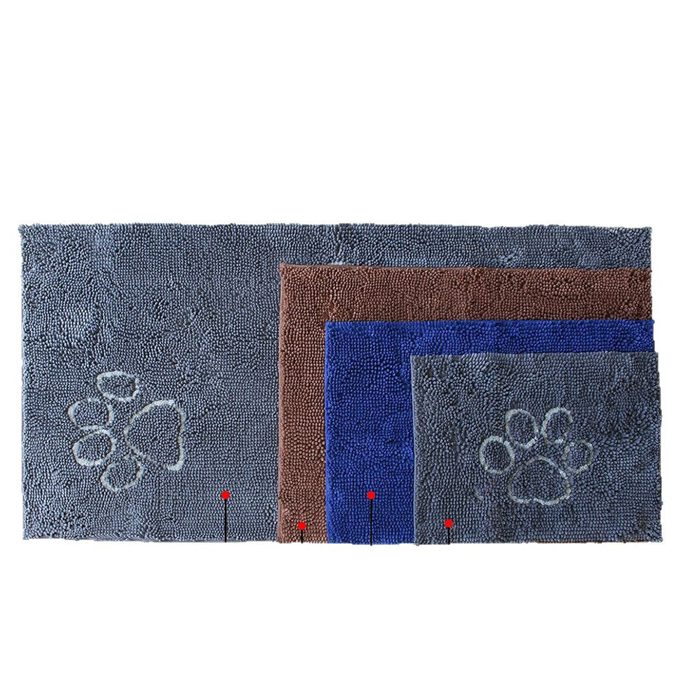 Soft Chenille Embroidered Dog Mat Water Absorbent Non-Slip Quick-Dry