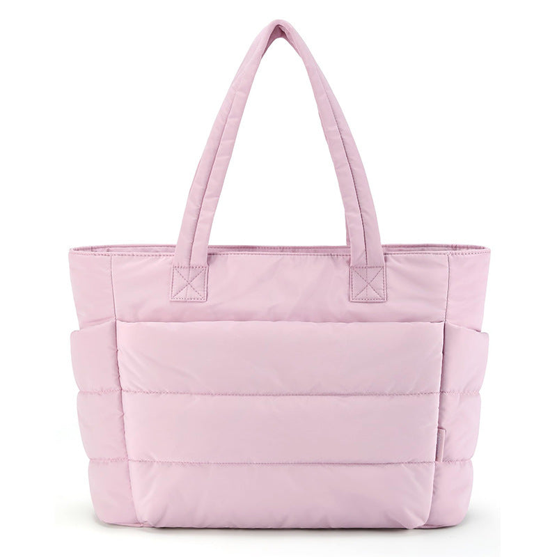 Women's Large Capacity Polyester Shoulder Tote Bag Laptop Travel Handbag