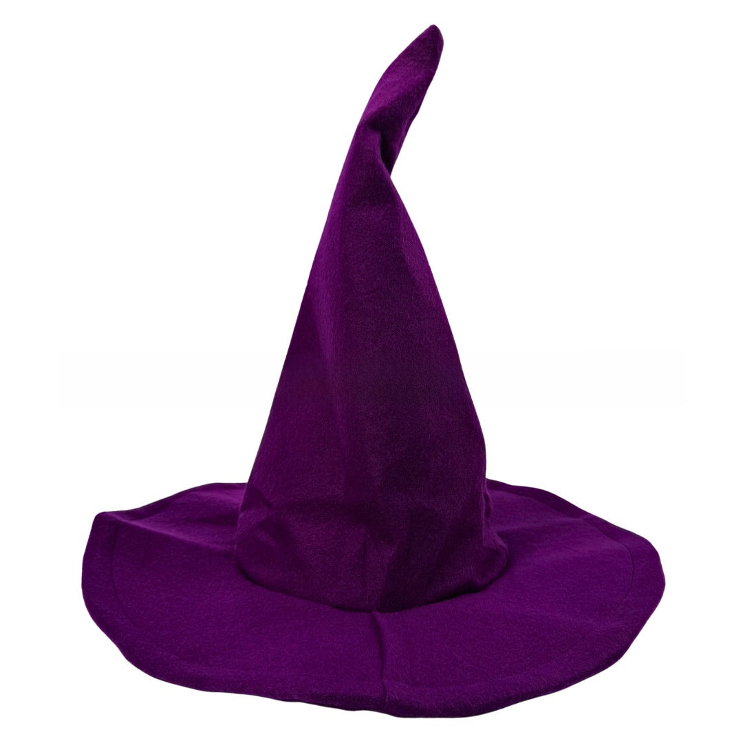 Velvet Witch Hat with Decorations for Halloween Party Costume Accessory