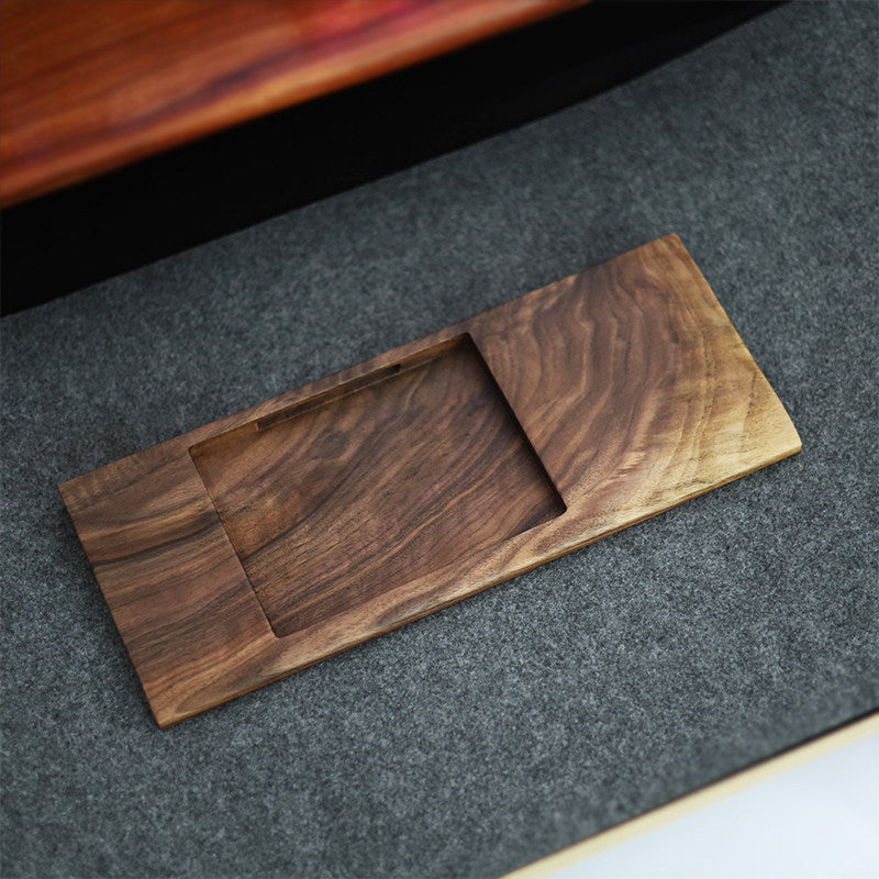Walnut Wood Keyboard and Touchpad Stand with Wrist Rest