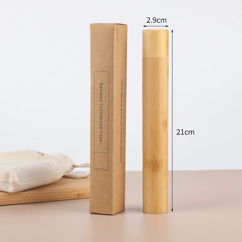 Portable Bamboo Toothbrush Holder