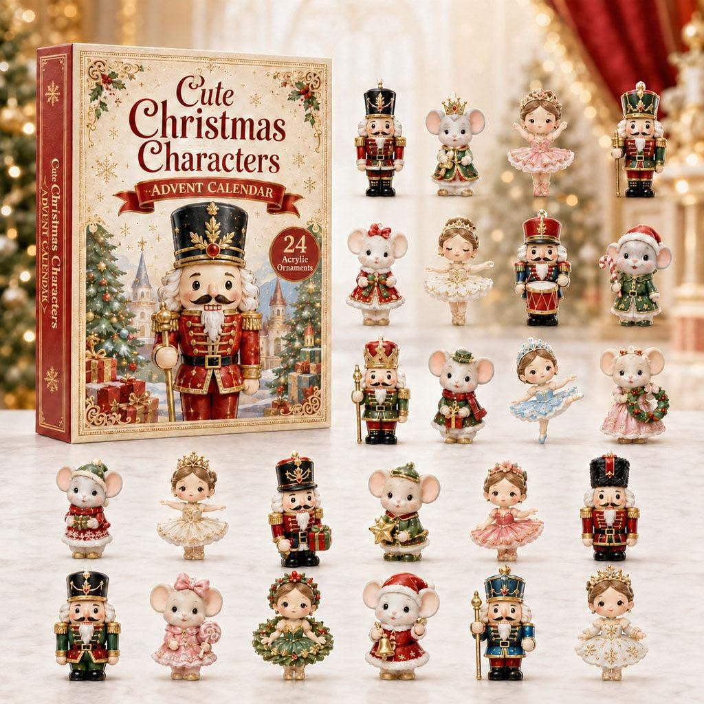 Christmas Advent Calendar Acrylic Blind Box Decoration Collectible Toy