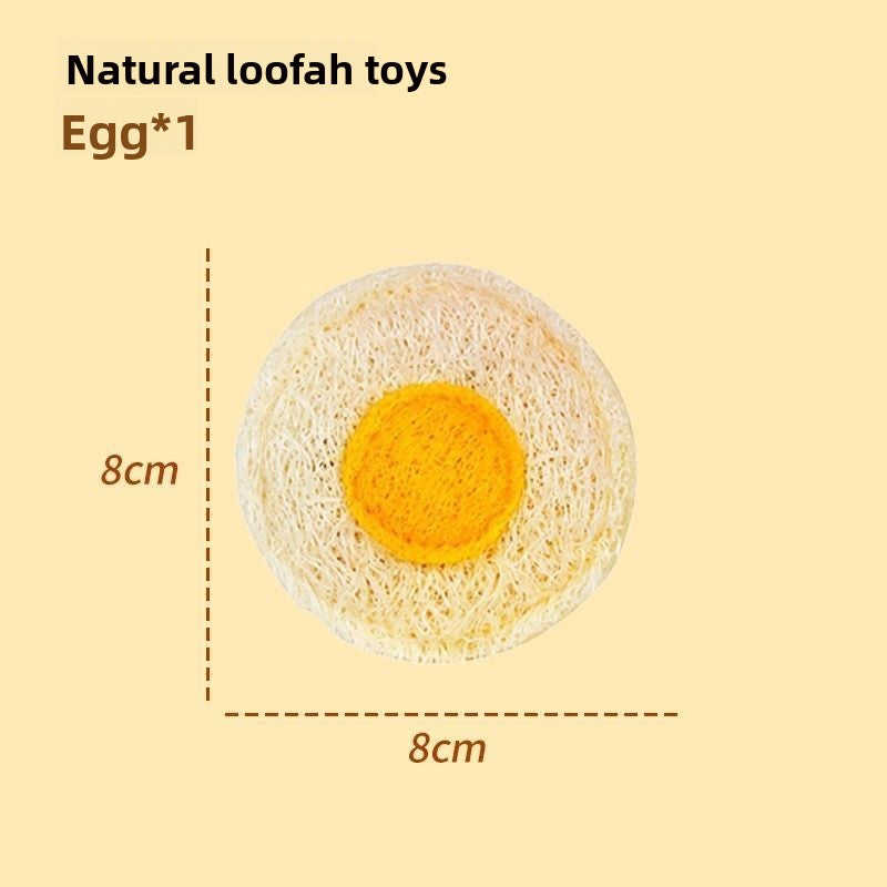 Loofah Cat Toy Great for Teeth Cleaning and Relieving Boredom