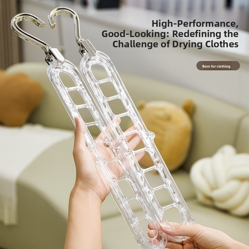 Nine-hole clothes hanger for household use