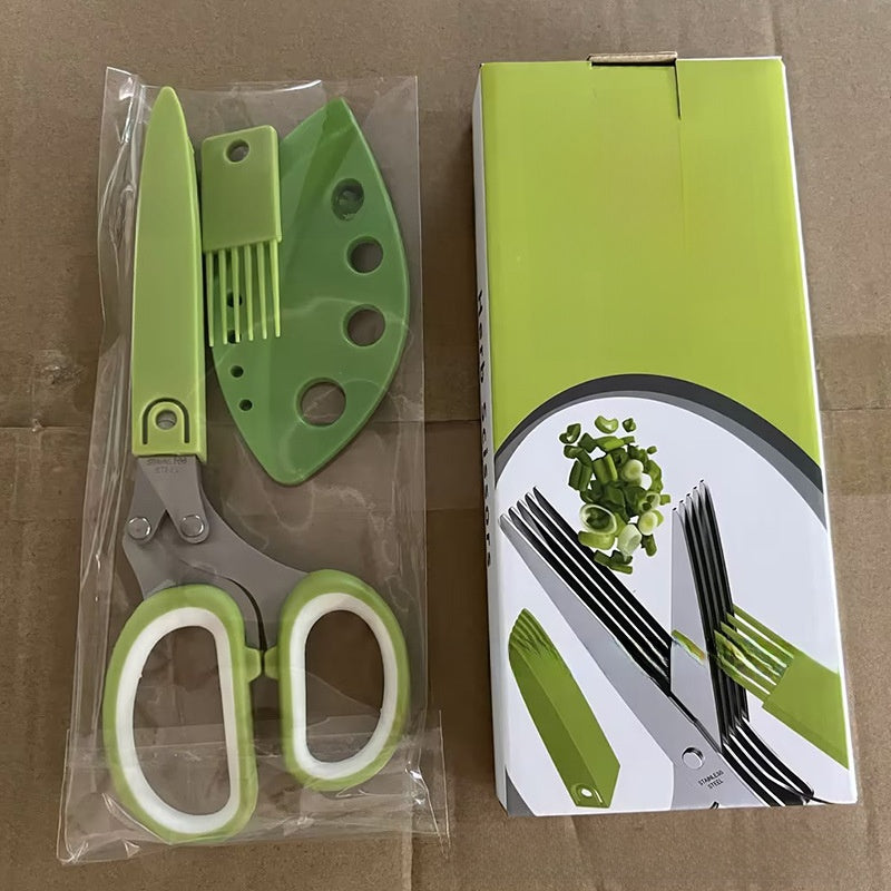 Multi-Layer Stainless Steel Herb Scissors