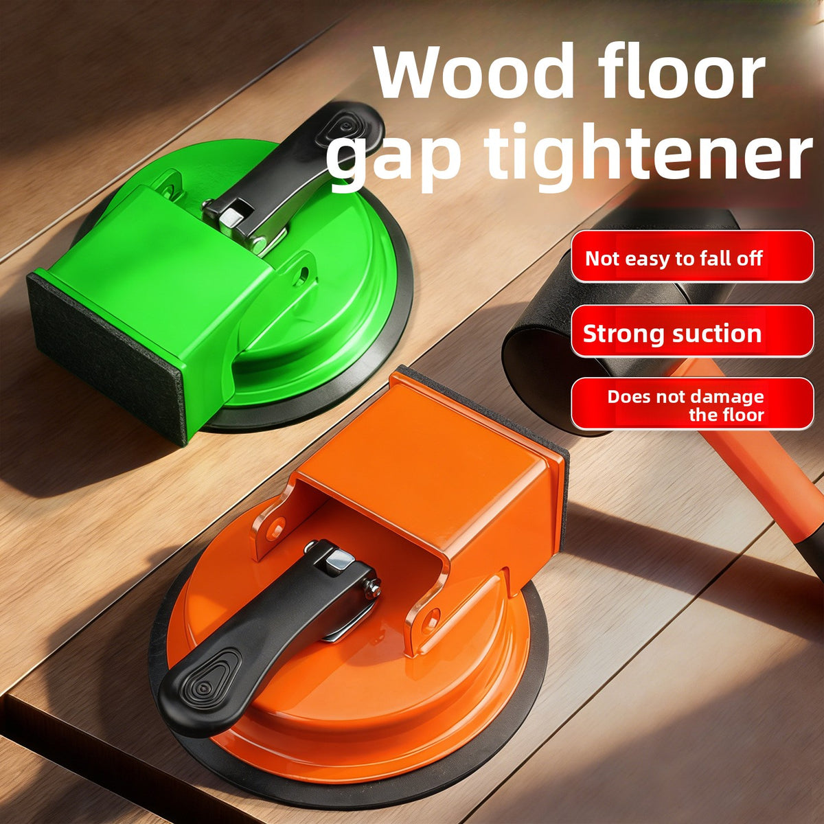 Floor Gap Tightener with Suction Cup for Wood and Tile Repair