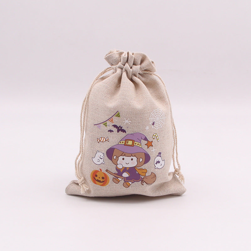 Halloween Cotton Drawstring Gift Bag