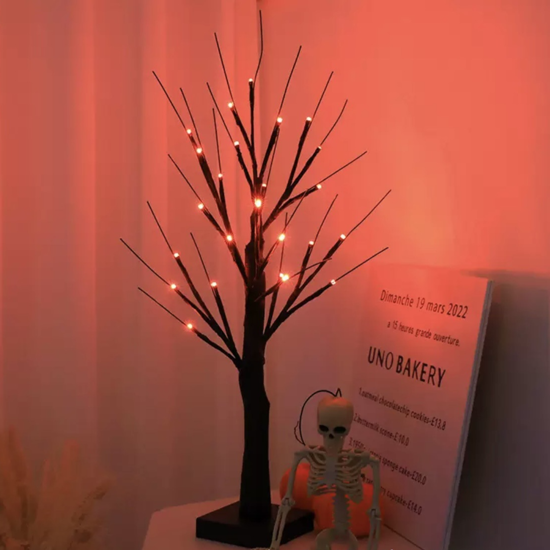 Horror Theme LED Christmas Tree with Multicolor Lights