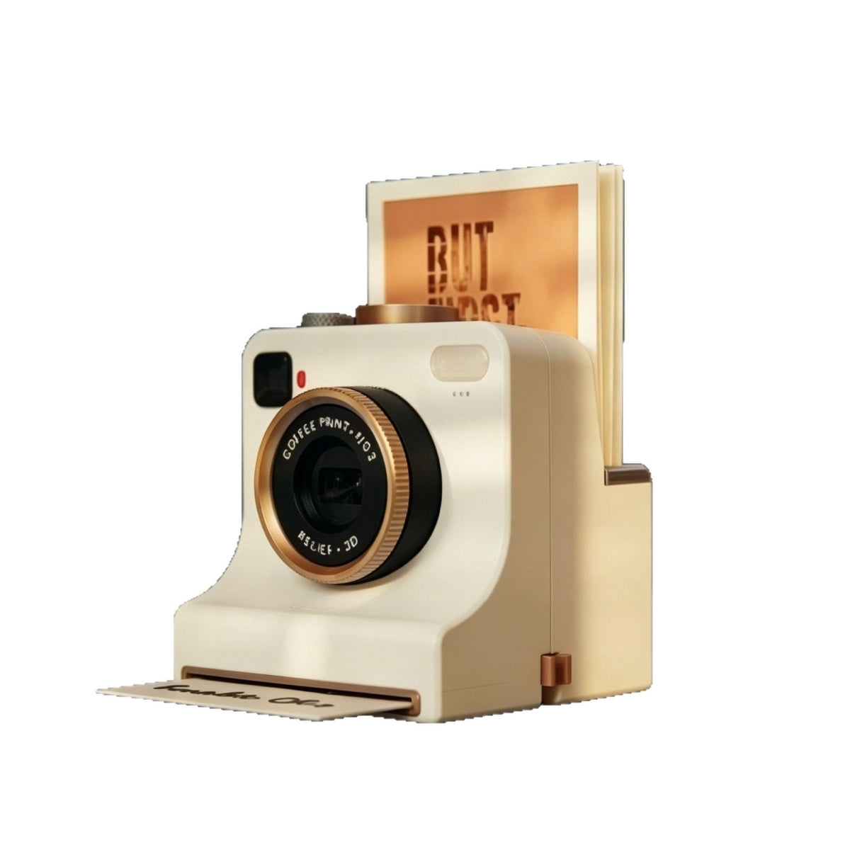 3D Printed Latte Art Camera Vintage Coffee Stencil Tool