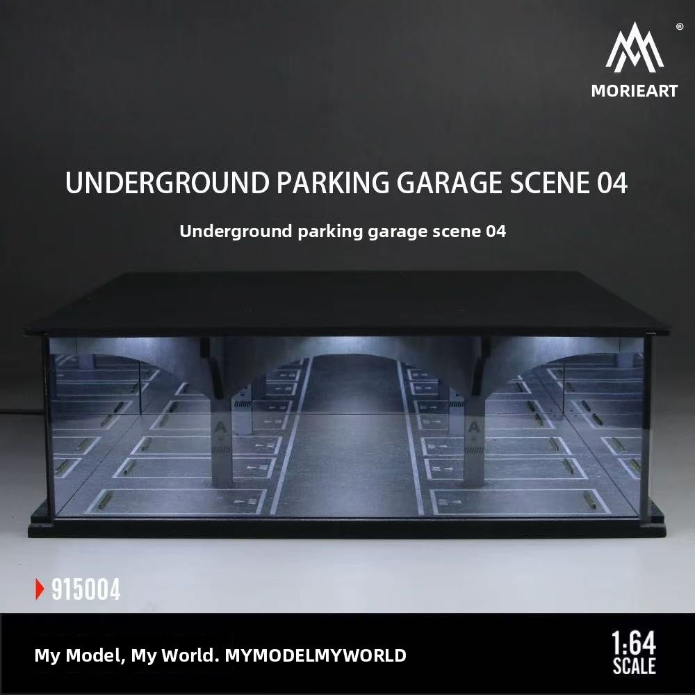 1:64 Scale Underground Parking Garage Model with Lights