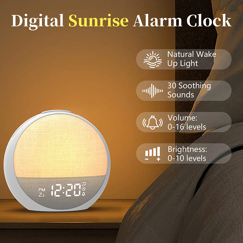 White Noise Sleep Alarm Clock with Sleep Atmosphere Light