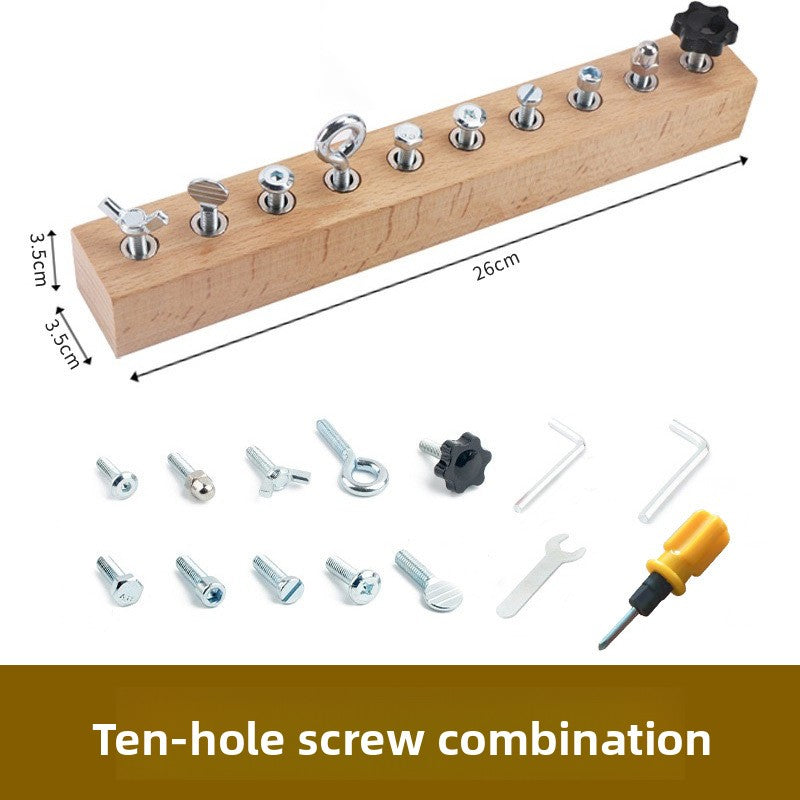 Children Montessori Screw Combination Workbench Toy