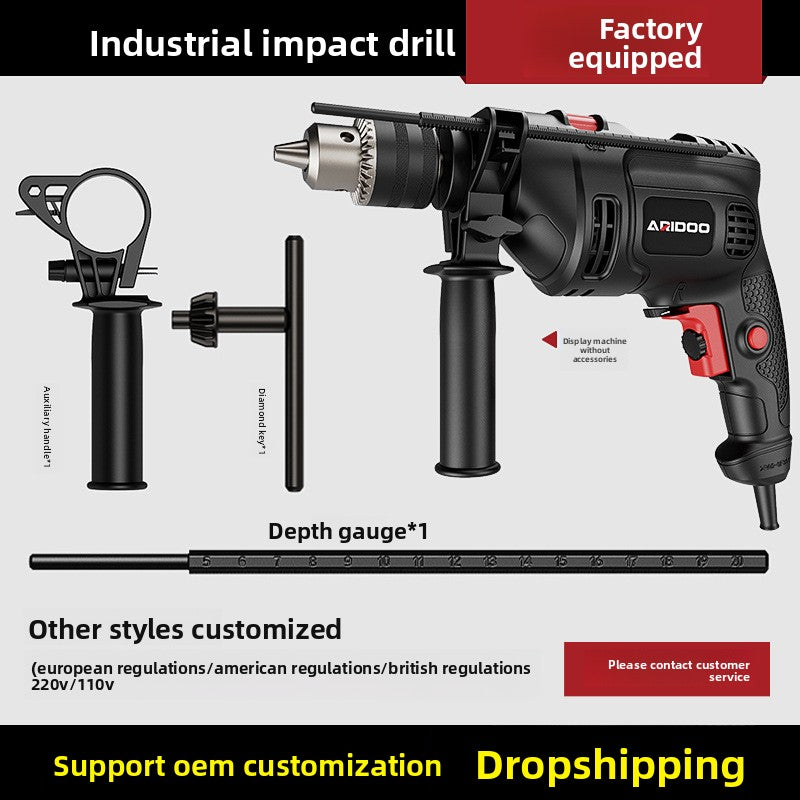 Multifunctional Electric Hand Drill with Adjustable Speed