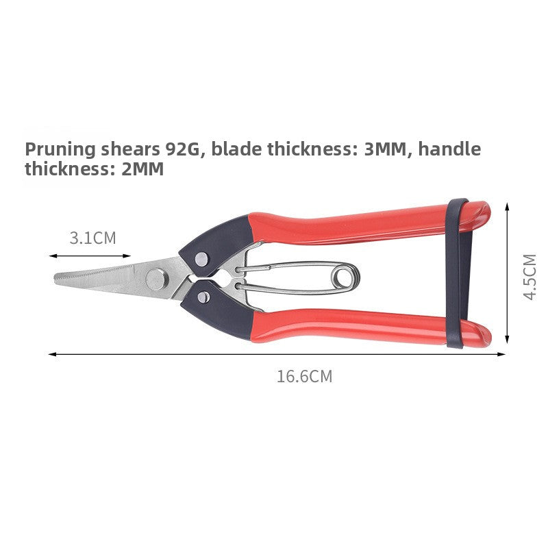 Stainless Steel Multifunctional Rubber Handle Garden Pruning Shears
