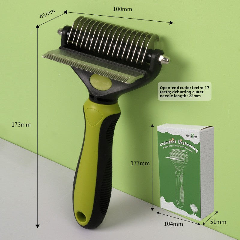 Pet Comb Three-in-One Detangling Grooming Tool for Dogs and Cats