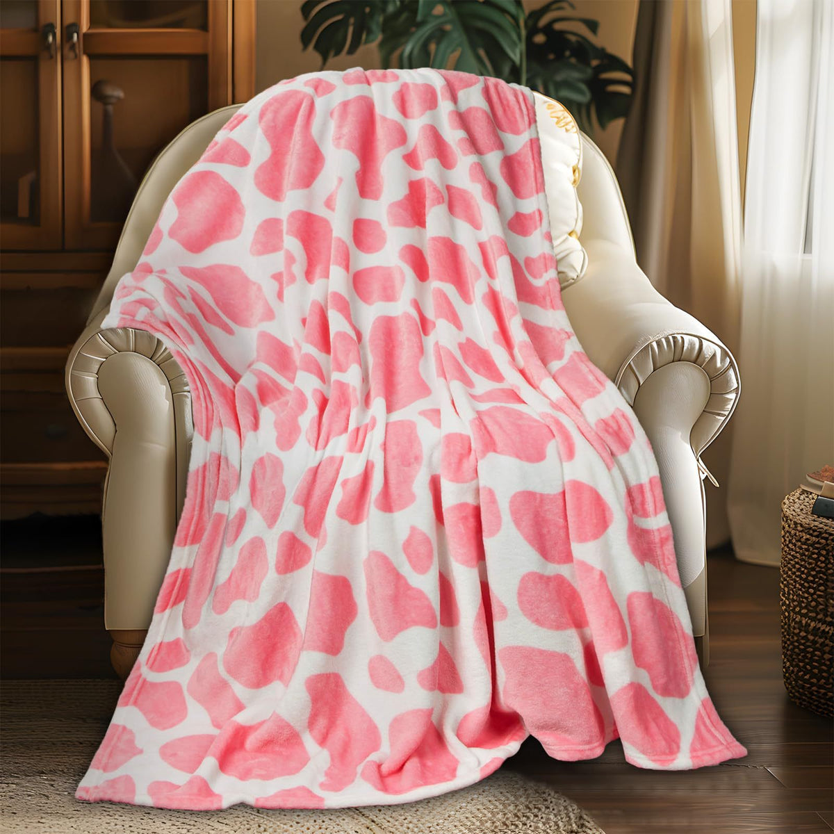 Custom Digital Print Classic Leopard Pattern Flannel Blanket