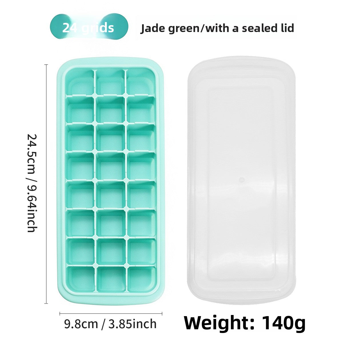 Food Grade Silicone Ice Cube Mold with Lid, Flexible Quick-Freeze Ice Tray, Easy-Release Design