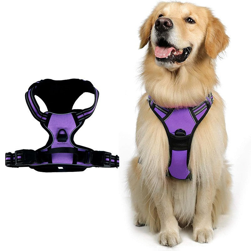 Reflective Vest-Style Pet Harness with Leash