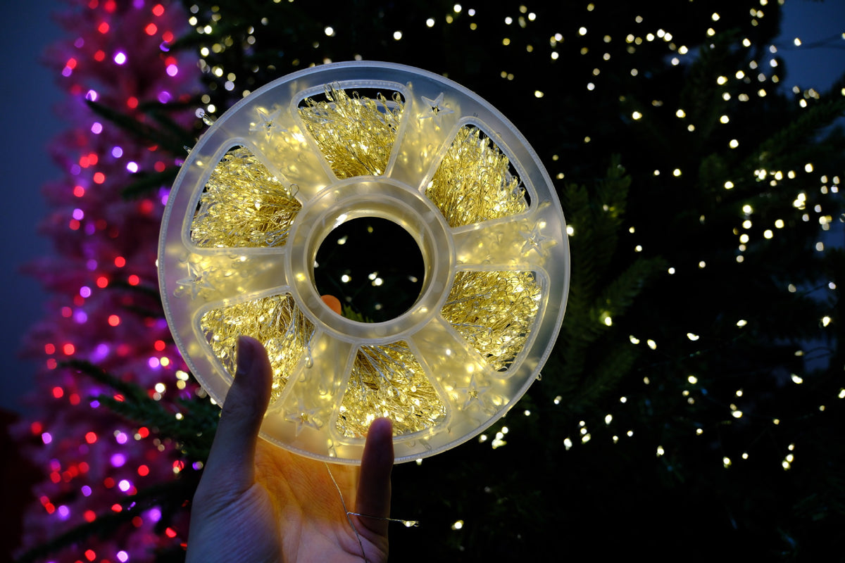 LED Christmas green string firecracker lights