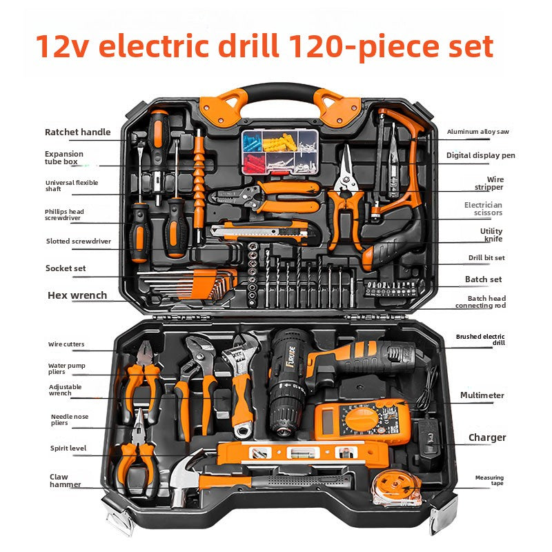 Lithium Battery Powered Hand Drill Tool Set