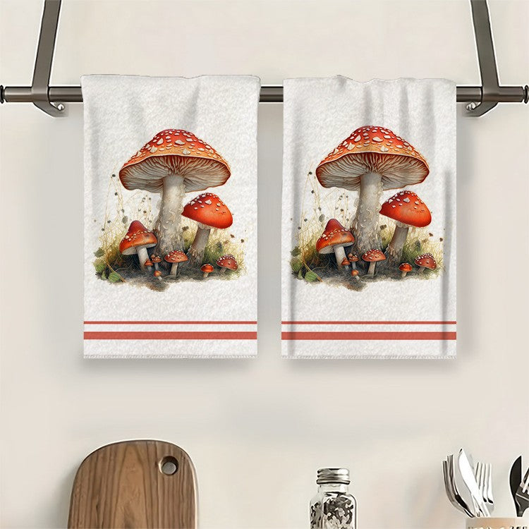 Colorful Mushroom Microfiber Kitchen Towel