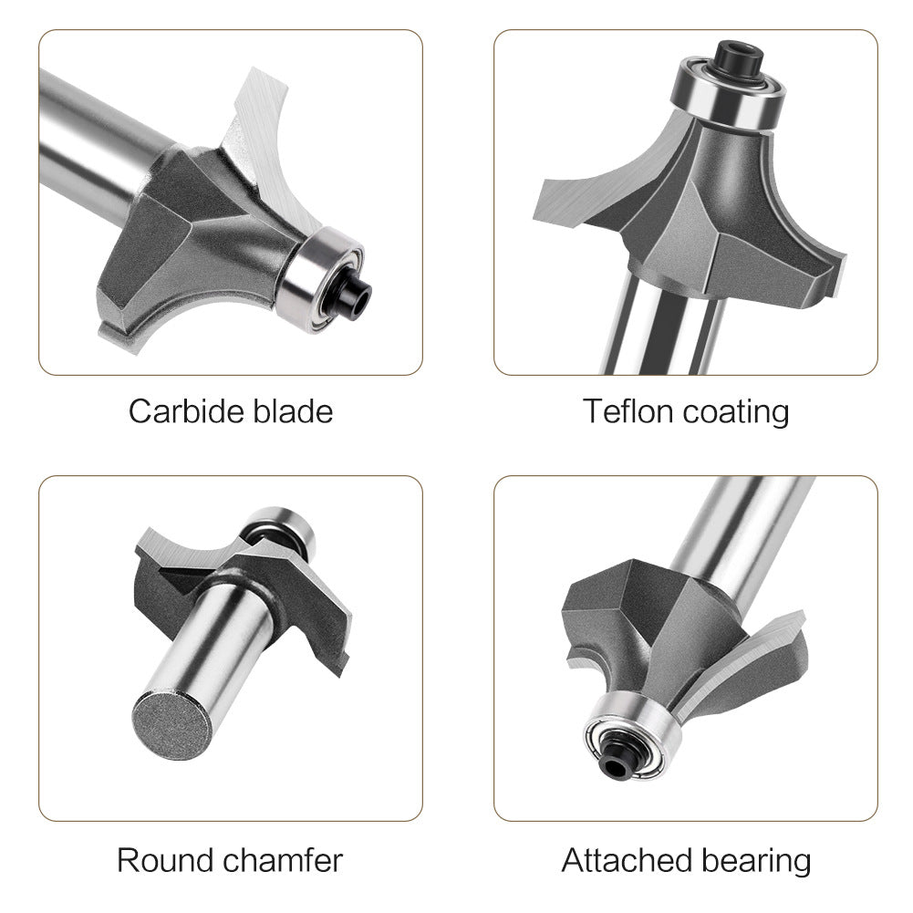 Tungsten Steel Round Angle Woodworking Milling Cutter