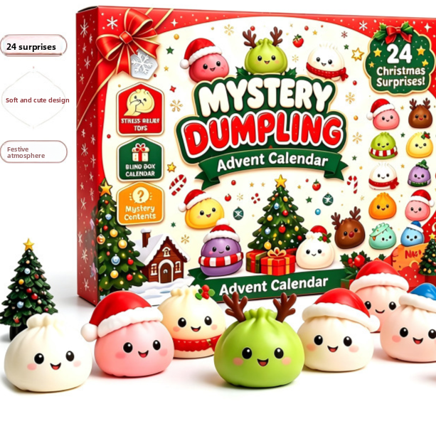 24-Pack Christmas Countdown Advent Calendar Squeeze Stress Relief Blind Box