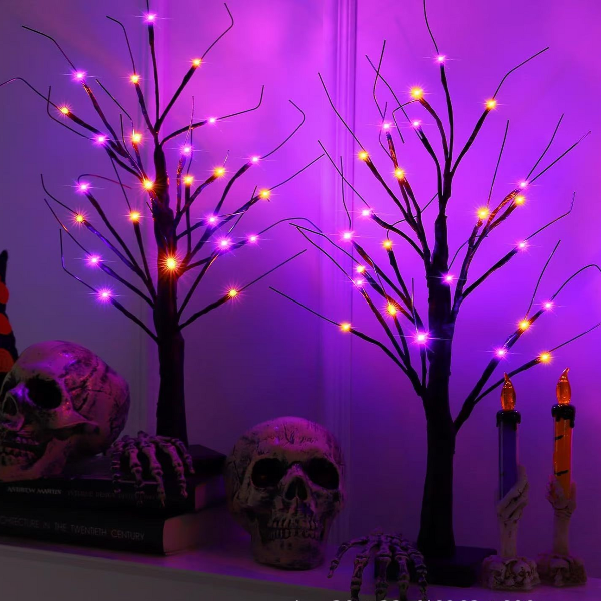Horror Theme LED Christmas Tree with Multicolor Lights