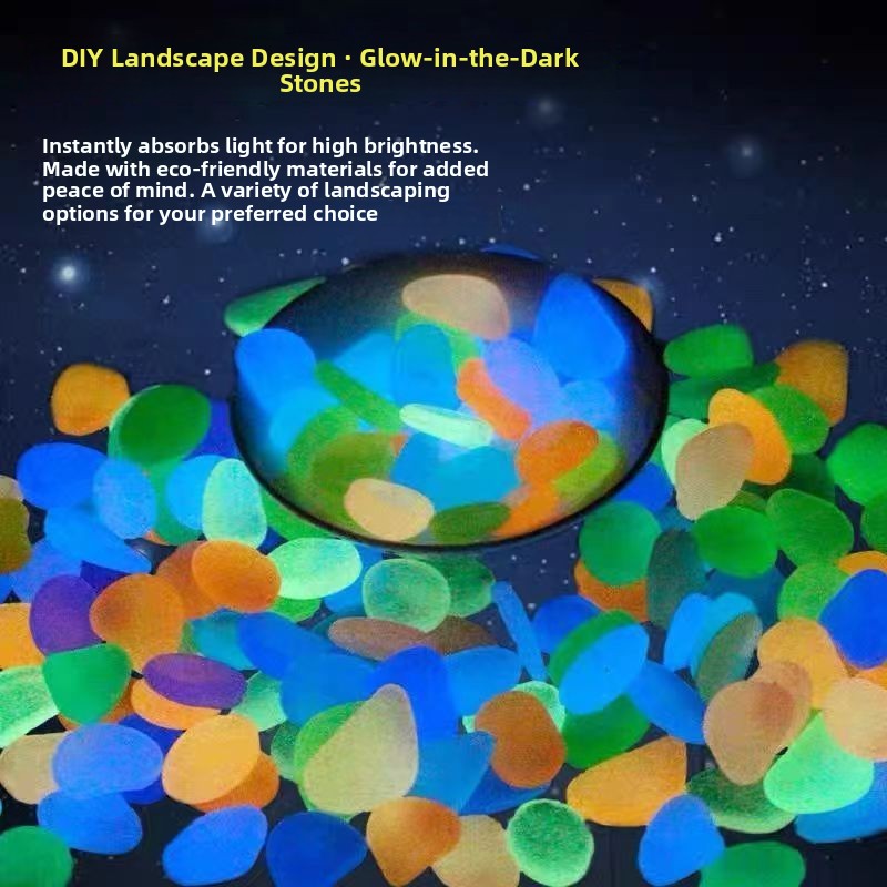 Luminous Plastic Stones for Aquarium and Garden Landscaping