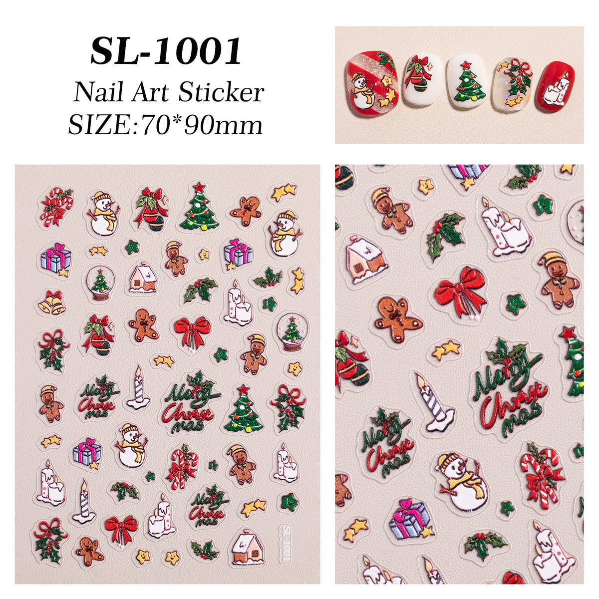 5D Christmas Tree Nail Stickers