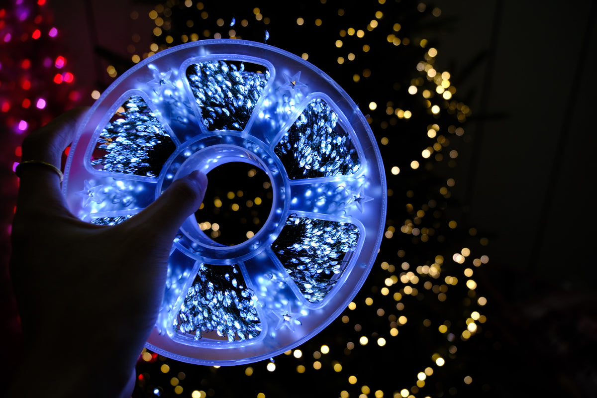 LED Christmas green string firecracker lights