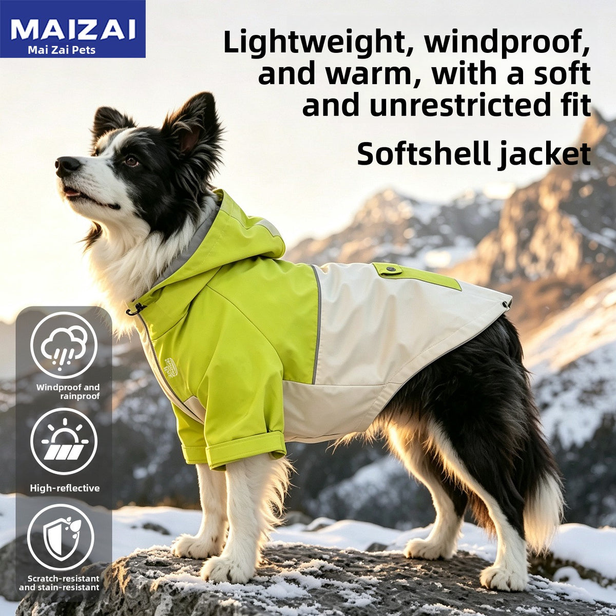 Dog Hooded Jacket Windproof Waterproof Pet Raincoat