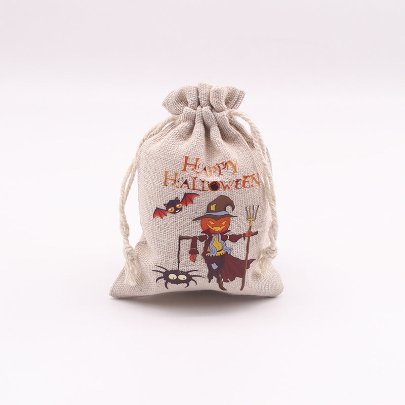 Halloween Cotton Drawstring Gift Bag