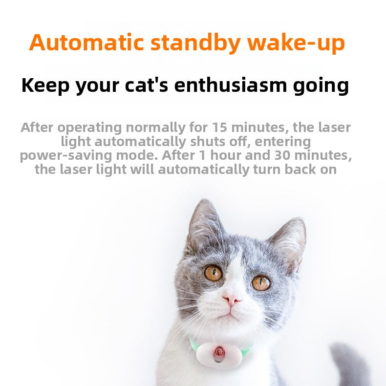 Interactive Laser Cat Collar with Feather Toy