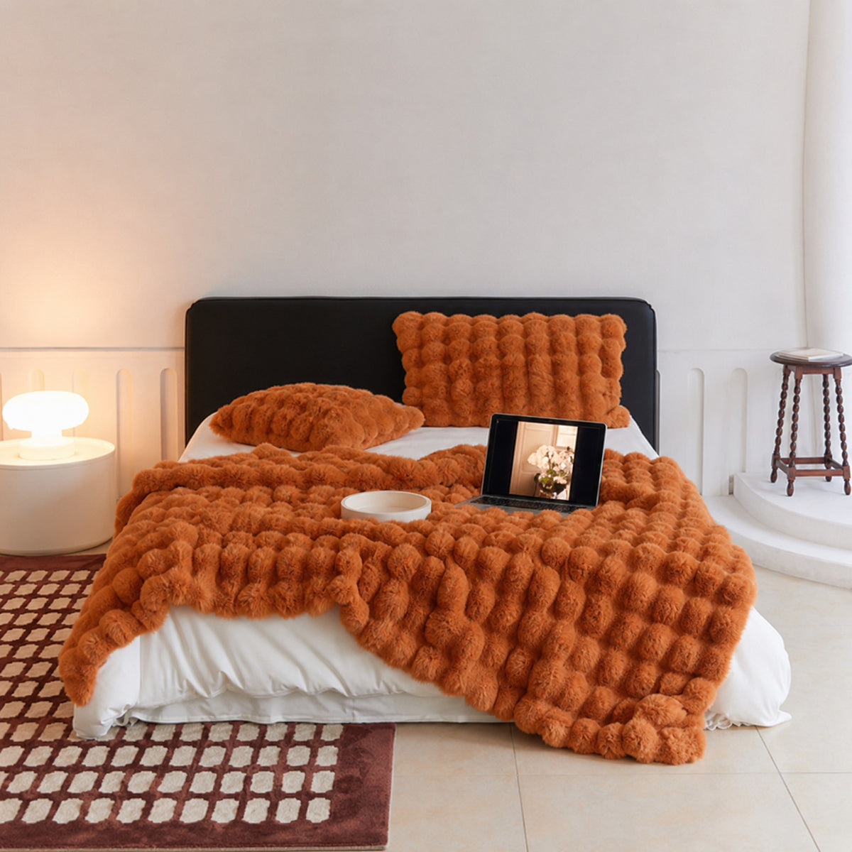 Flexible artificial tree branch with colored lights