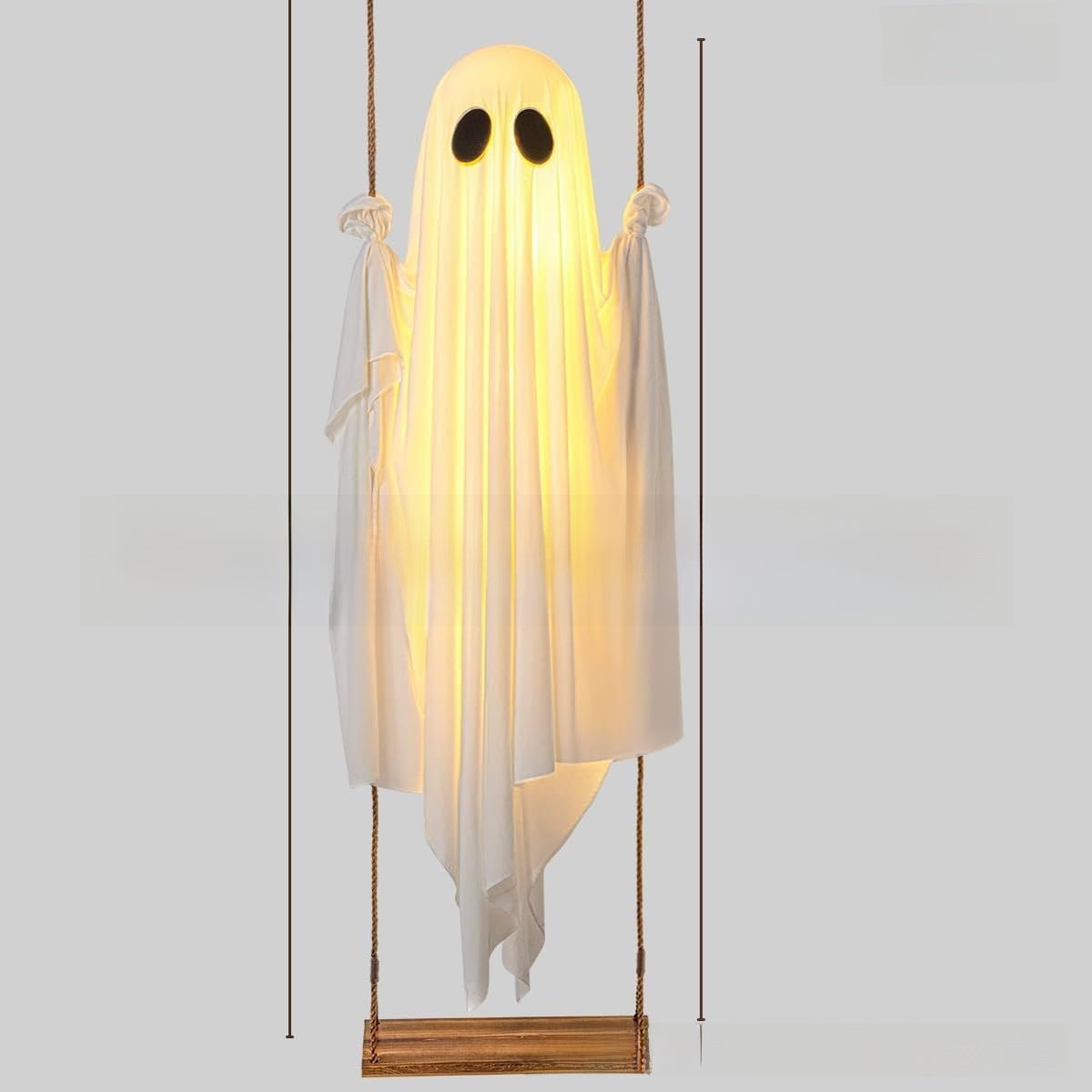 Glowing Swing Ghost Halloween Ornament