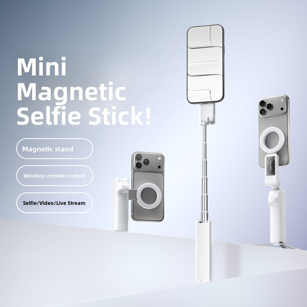 Magnetic Bluetooth Selfie Stick