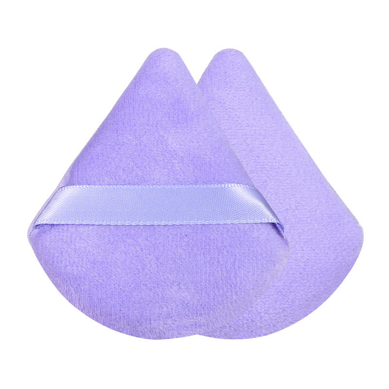 Triangular and Round Velvet Powder Puff