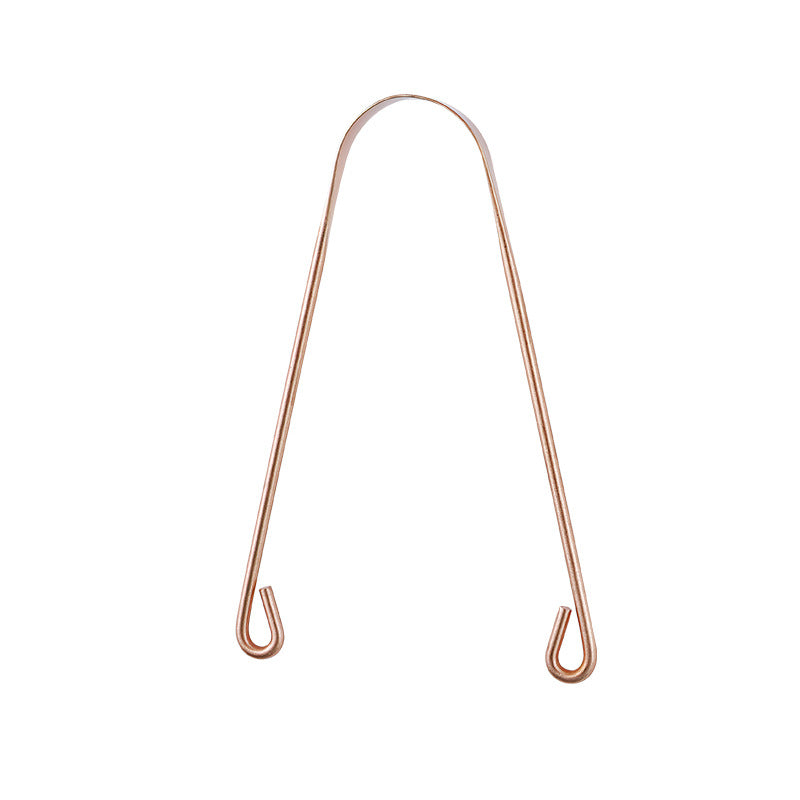 Pure Copper Tongue Cleaner U-Shaped Scraper Oral Care Tool