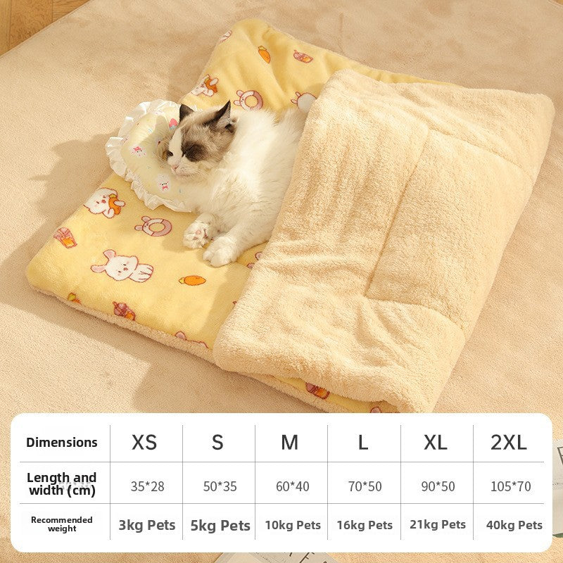 All-Season Soft Suede Pet Blanket with Cute Patterns