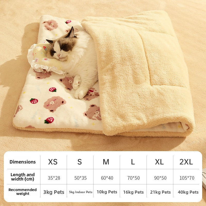 All-Season Soft Suede Pet Blanket with Cute Patterns