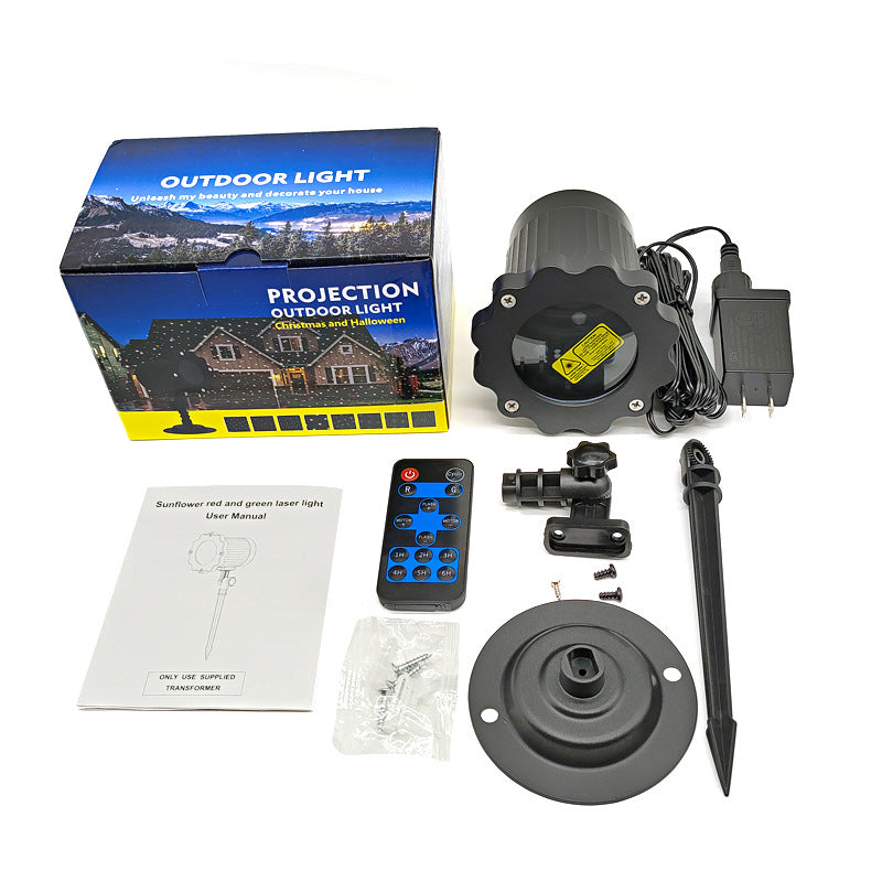 Remote Control Red and Green Laser Multi-Pattern Projection Light