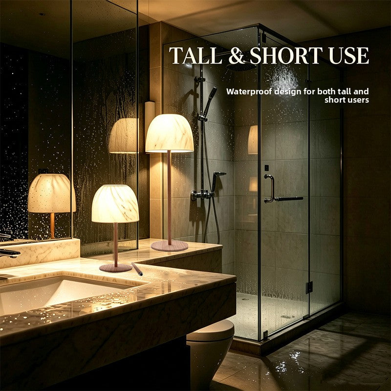 Marble Pattern Rechargeable Touch Table Lamp