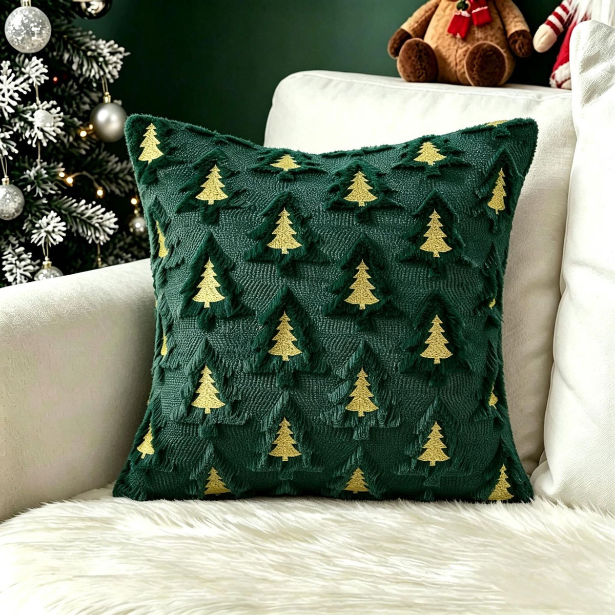 Christmas Themed Decorative Pillow Cover