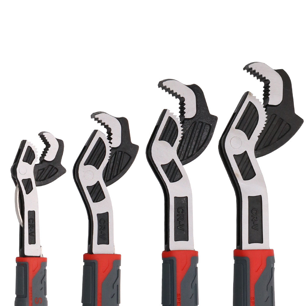 Quick self-locking wrench with large opening