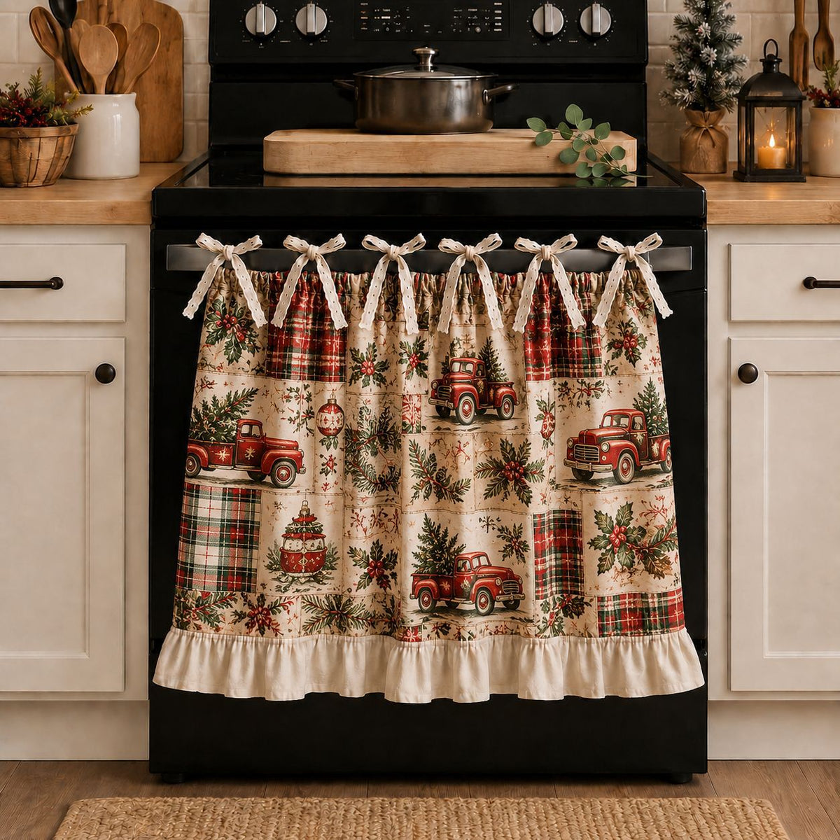 Kitchen Skirt Curtain for Oven and Appliances