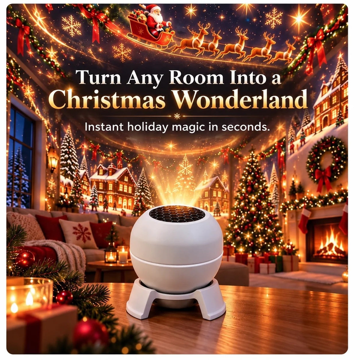Rotating Christmas Projection Night Light