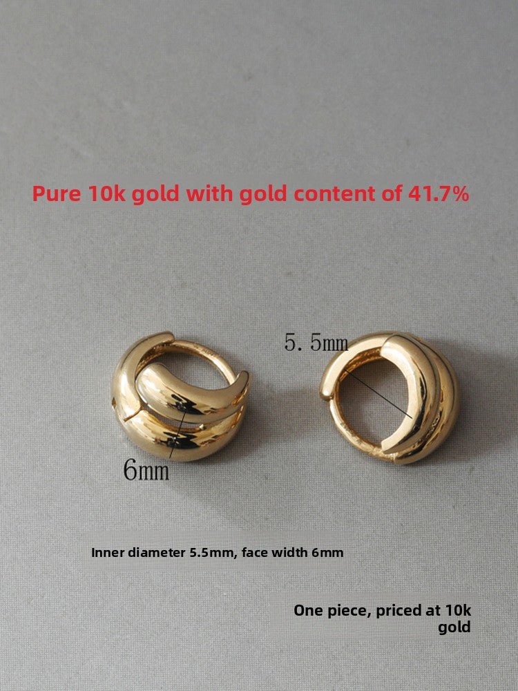 10K Gold Teardrop Ear Cuff
