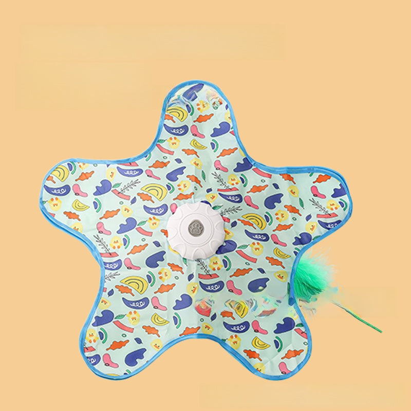 Automatic Interactive Cat Play Toy with Feather Teaser